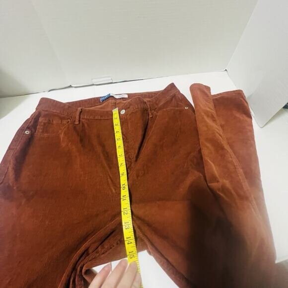 Old Navy Women's Higher High Rise Flare Brown Corduroy Pants Size 18 Y2K Retro - Picture 9 of 9